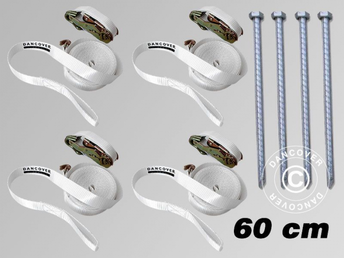 Safety pack - chinga 8m + piron prindere 60 cm - pentru pavilioane  vant puternic [2]