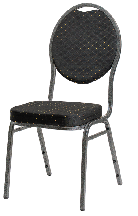 Scaun eveniment - catering BERLIN - cadru metalic vopsit electrostatic - tapiterie albastra - maxim 150 Kg - suprapozabil [2]