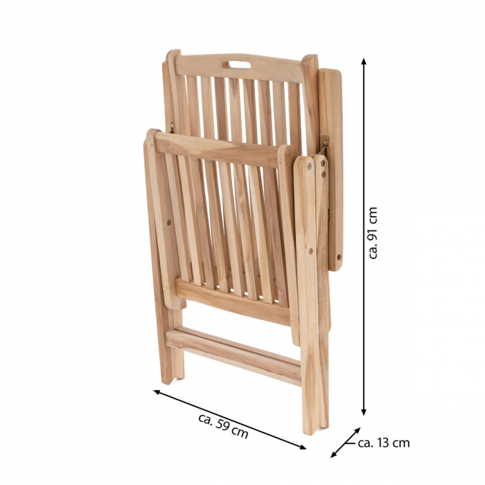 Scaun pentru terasa din lemn de salcam reglabil in 5 pozitii [2]