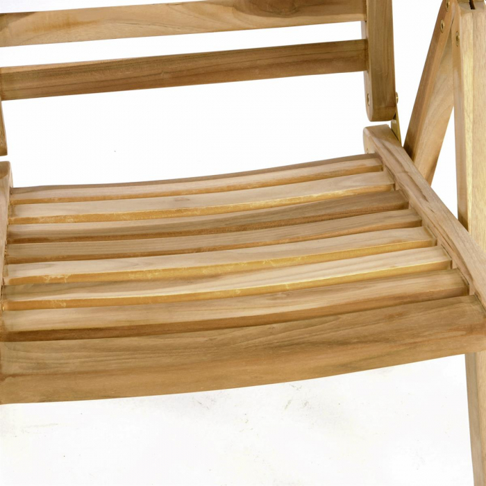Scaun pentru terasa pliabil din lemn de TEAK  - reglabil in 6 puncte [3]