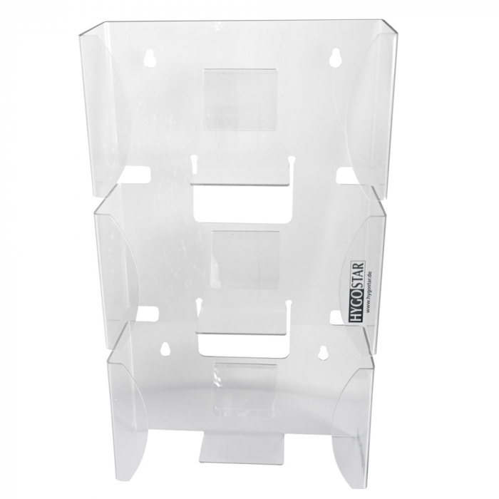 Suport din ABS transparent pentru 3 cutii de manusi  - 39x8.5x22 cm [2]