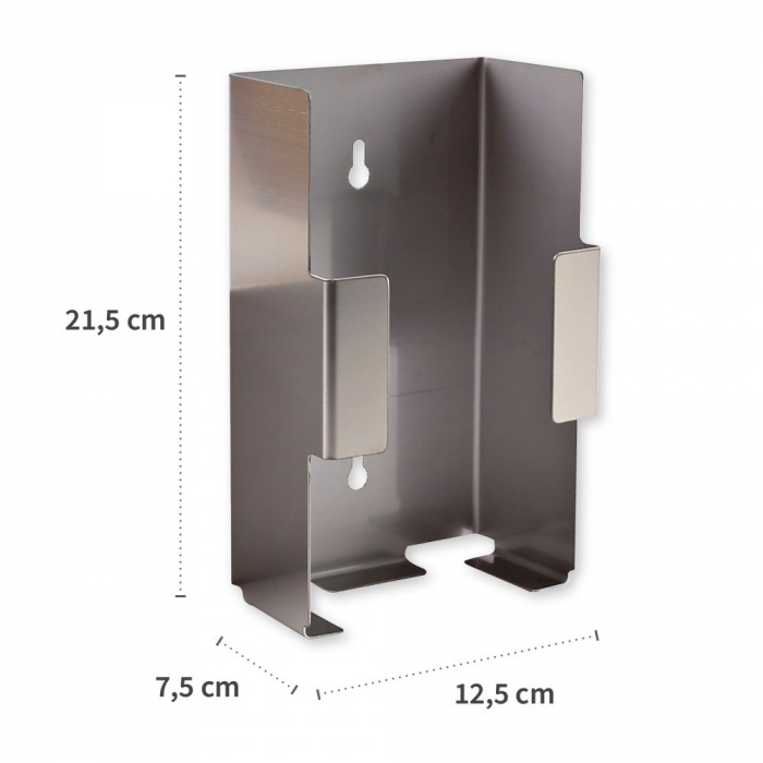 Suport din INOX pentru 1 cutie de manusi  - 22x13.5x8 cm [4]