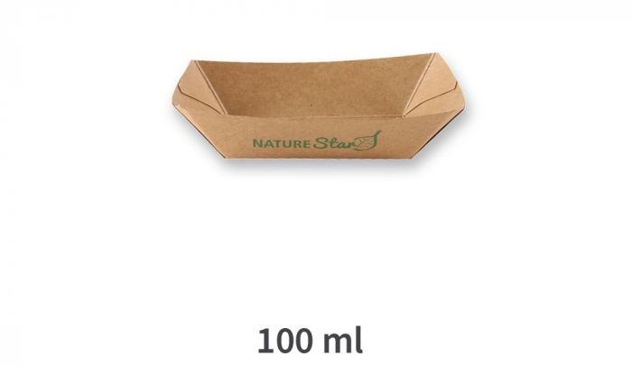 Tava mancare TASTY 10.5x7.5x2.7cm - hartie kraft impregnata PLA - 100 ml [2]