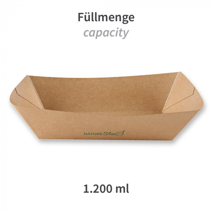 Tava mancare TASTY 22.4x14.5x5.8cm - hartie kraft impregnata PLA - 1.200 ml [7]