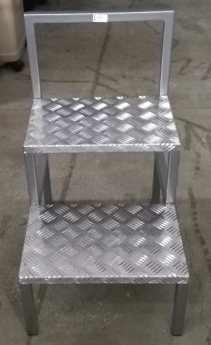 Treapta dubla cadru metalic cu suport spijin - 68x52x40 cm - 2 trepte metalice [2]