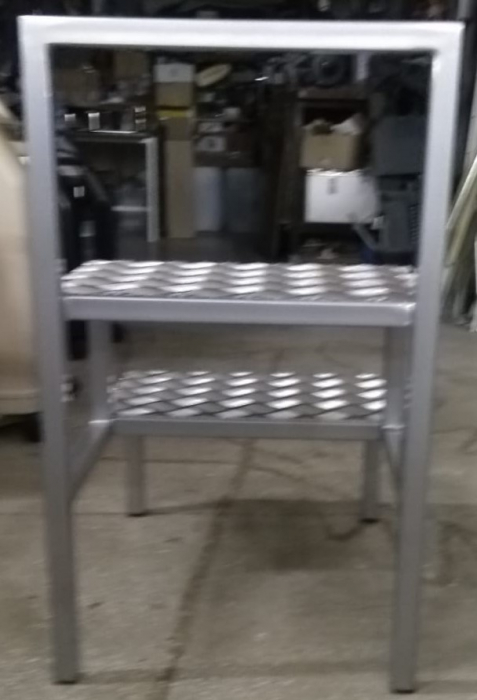 Treapta dubla cadru metalic cu suport spijin - 68x52x40 cm - 2 trepte metalice [3]