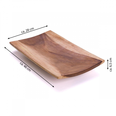 Bol din lemn de SUAR 46x28 cm - executat manual - decorativ [5]