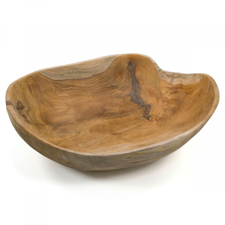 Bol din lemn de TEAK 30x30 cm - ideal pentru fructe, legume - decorativ - executat manual [2]