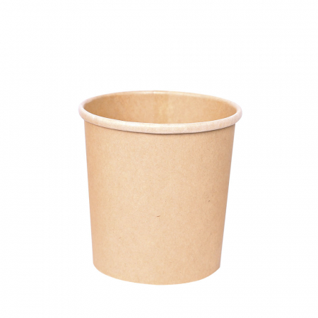 HORECA - Bol supa MINESTRONE 500ml, diam. 9,7cm - hartie kraf impregnata PLA - inalt 9.6 cm