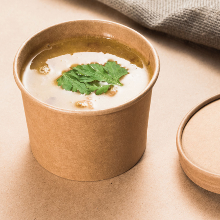 HORECA - Bol supa MINESTRONE 750ml, diam. 11.6cm - hartie kraf impregnata PLA - inalt 6 cm