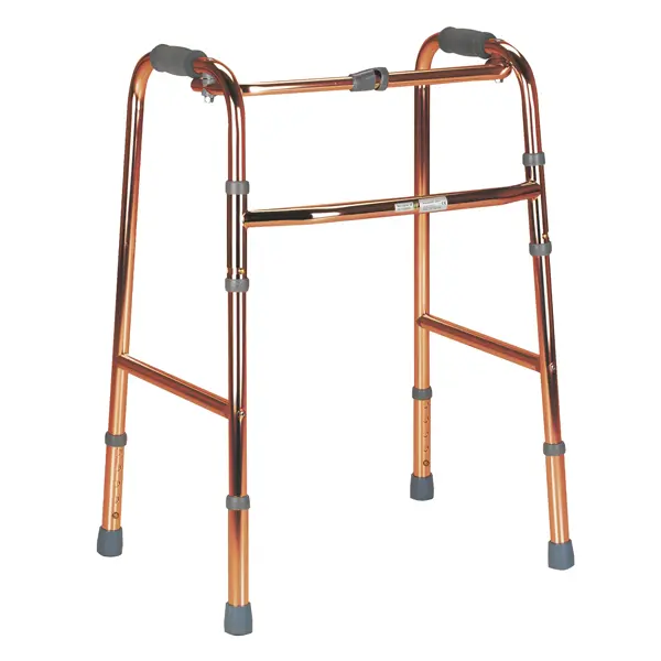 INGRIJIRE REHA - Cadru de mers pliabil SERVOCARE STARR - din aluminiu - 135 Kg maxim - culoare bronz