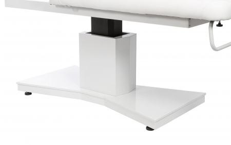 Canapea cosmetica - infrumusetare RUKBA - 187x95x67-85 cm - 2 sectiuni - electrica - cadru lemn alb, tapiterie piele ecologica alb - [4]