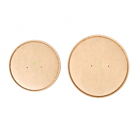 Ambalaje catering - Capac bol supa diam. 9,7cm - hartie kraft impregnata PLA