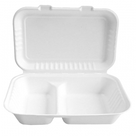 Ambalaje catering - Caserola bio Take-Away DOUBLE - din trestie zahar