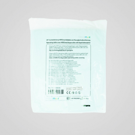 Cearceaf absorbant  OP HERZMED 240 x 110 cm - unica folosinta - pana la 3.5Litri, 3 straturi - max. 150Kg la transfer [4]