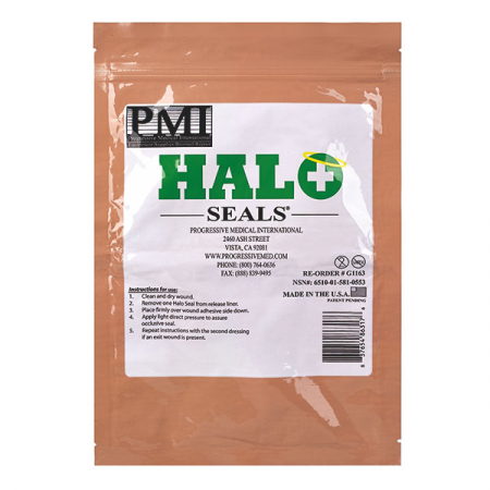 PRIM AJUTOR - Compresa HALO Chest Seal pentru rana la piept - 14x21 cm pachet dublu - steril
