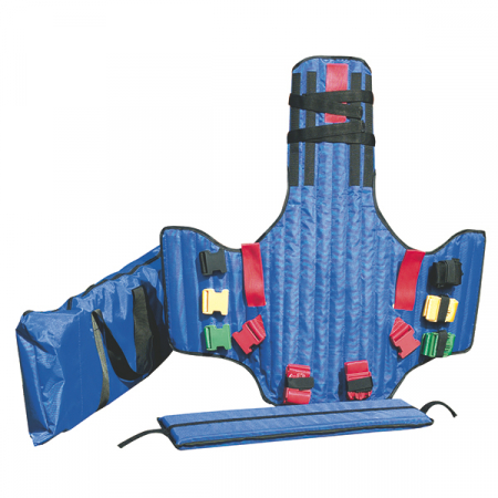 Corset KED extractie 83x80x1 cm - culoare albastru - inclusiv geanta si guler cervical [2]