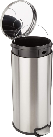 Dispensere si aparate - Cos cu pedala pentru deseuri periculoase MUELLEIMER CILINDRIC- 63.50x35x30 - 30 litri - inox satinat