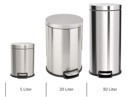 Cos cu pedala pentru deseuri periculoase MUELLEIMER CILINDRIC- 63.50x35x30 - 30 litri - inox satinat [3]