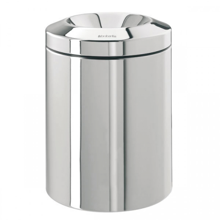 Cos de gunoi Le TUBE - cu deschidere rotunda tip scrumiera - 7 L - crom - 207x277 mm [1]