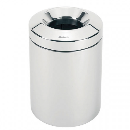 CURATENIE - ODORIZARE - Cos de gunoi Le TUBE - cu deschidere rotunda tip scrumiera - 7 L - crom - 207x277 mm