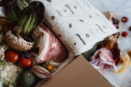 Ambalaje catering - Cutie carton pereti dubli cu izolator termic - 100 reciclabil PLUUMO BOX - 260 x 260 x 260mm
