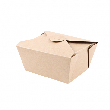 Ambalaje - Cutie catering MENU 13x10.5x6.5cm - hartie kraft impregnata PLA - 100% degradabila