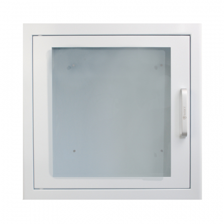 PRIM AJUTOR - Dulap metalic PREMIUM pentru AED - cu alarma - de interior - culoare alb