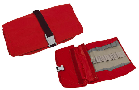 PRIM AJUTOR - Etui intubatie RED inclusiv buzunar - pentru laringoscop( video) si lame - 32x19x4 cm- poliester impermeabil