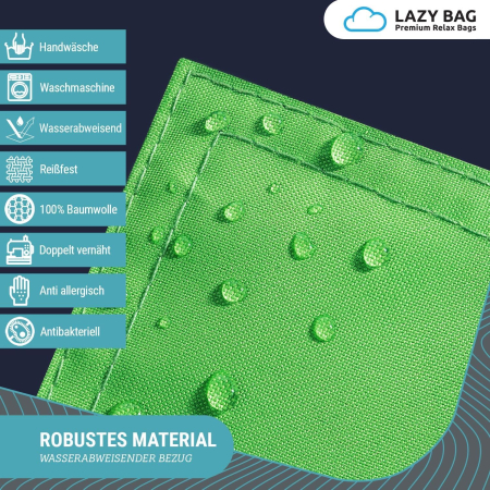 Fotoliu puf gigant XL 160x125 cm LAZY BAG cu 300 litri umplutura de perle EPS - INDOOR / OUTDOOR - ergonomie perfecta, usor de intretinut [2]