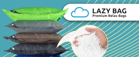 Fotoliu puf gigant XL 160x125 cm LAZY BAG cu 300 litri umplutura de perle EPS - INDOOR / OUTDOOR - ergonomie perfecta, usor de intretinut [3]