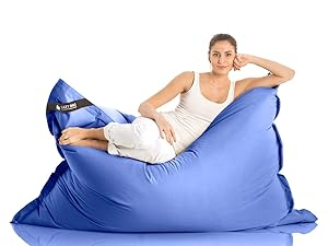 Produse promotionale - Fotoliu puf gigant XL 160x125 cm LAZY BAG cu 300 litri umplutura de perle EPS - INDOOR / OUTDOOR - ergonomie perfecta, usor de intretinut