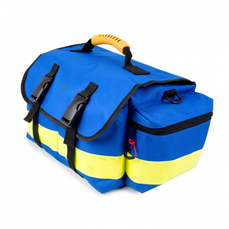 PRIM AJUTOR - Geanta ambulanta YELLOW SMALL BLUE - 37x21x27 cm - interior modular - din poliester