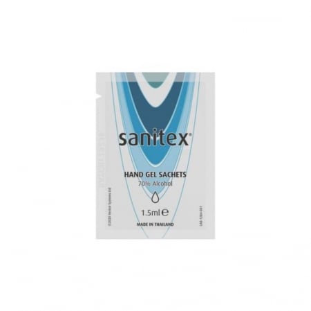 Gel antibacterian instant SANITEX SACHET 70 % alcool- 1.5 ml - plic aluminiu