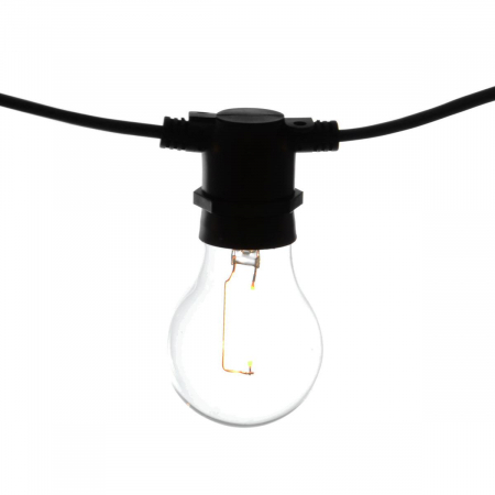 Ghirlanda luminoasa LED cu 10  becuri deco - diam. 6 cm - cablu 12 metri - lumina alba calda, IP44 [2]