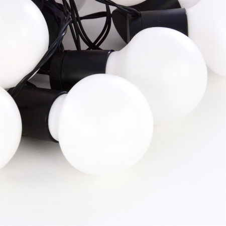 Ghirlanda luminoasa LED cu 50 becuri  - diam. 5cm - cablu 35 metri - lumina alba calda, IP44 [1]