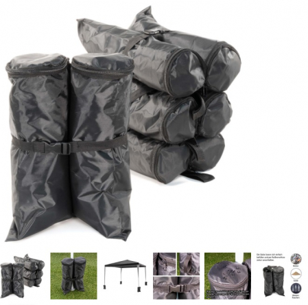 Greutate sustinere pavilion - tip geanta - umplere cu apa sau nisip - impermeabil, set 4 buc [1]