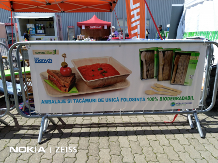 Husa pentru gard de protectie MANNESMANN - mesh 300g tiparit HEAS - prindere cu scai - 250x110 cm [8]