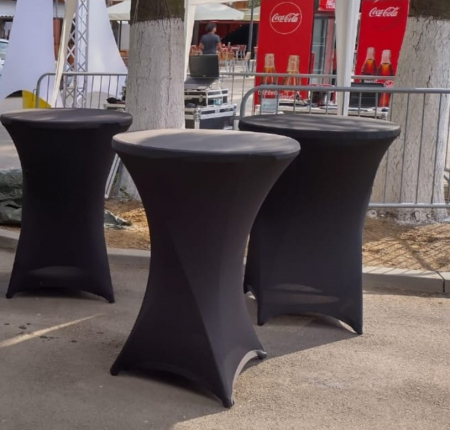 Accesorii si aranjamente evenimente - Husa pentru masa pliabila BISTRO - culoare negru - 80x80x120 cm