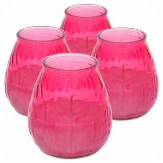 Lumanari BISTRO in pahar de sticla roz - 10 cm - cca. 46 ore - set 4 buc [2]