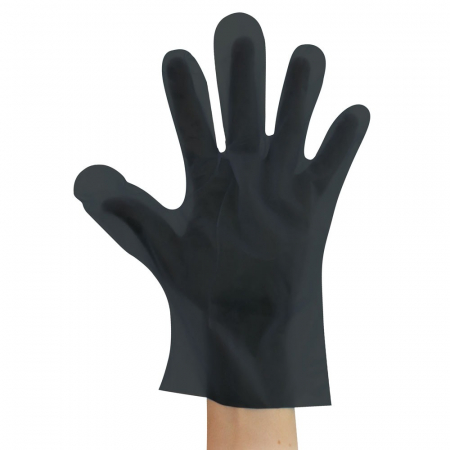 Food - Manusa de unica folosinta ALLFOOD Thermosoft din TPE (elastomer termoplastic) marime XL - fara pudra - culoare negru - 200 buc