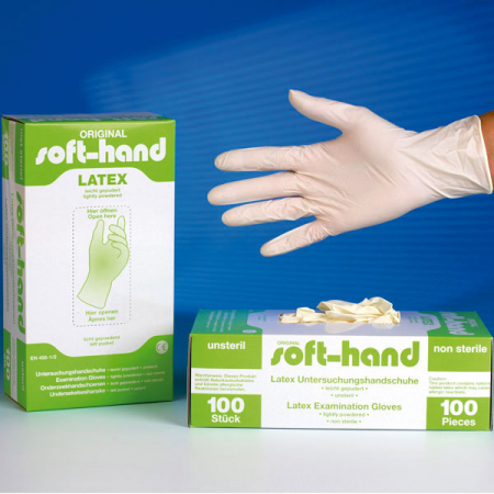 REDUCERI PRET - Manusi examinare SOFT-HAND-Latex, fara pudra-diverse marimi-100 buc