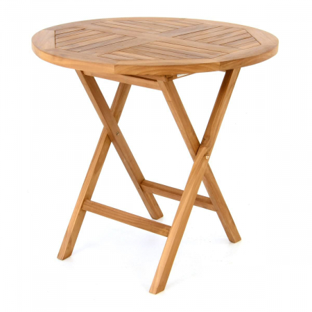 Masa din lemn de TEAK - rotunda diam 80 cm, inaltime 75 cm [0]