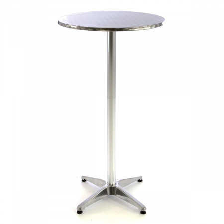 GRADINA - TERASA - Masa inalta tip Bar/Bistro pliabila - 60x115cm - aluminiu optic crom