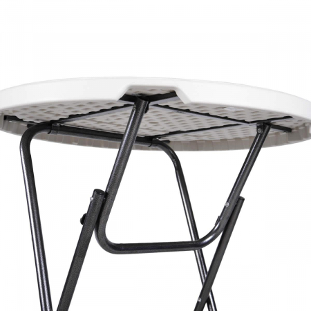 Masa inalta tip Bistro pliabila - 80x80x110 cm - rotunda ABS alb [7]