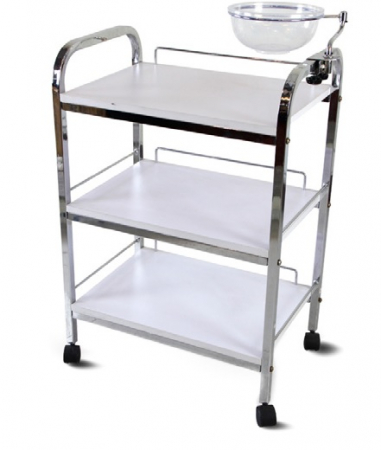 Mobilier Institutii publice - Masa instrumentar / aparatura inox EPSI - 3 polite - 50x35x75 cm