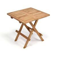 GRADINA - TERASA - Masa pliabila DIVERO din lemn de TEAK pentru sezlong 50x50 cm - finisat