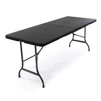 GRADINA - TERASA - Masa rezistenta - pliabila pt party 180 x 75 x 74 cm - ABS ratan negru