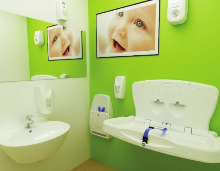 Masa schimbat scutece Babyminder - orizontala - ALB [2]