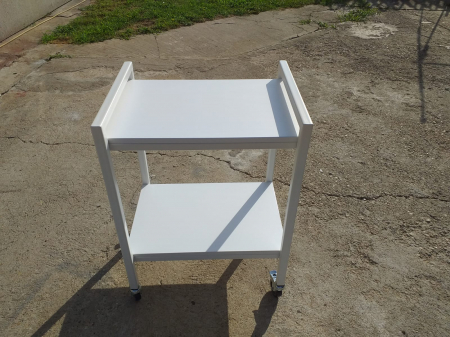 Masa schimbat scutece  infasat nou-nascuti - 154x90x110 - cu roti - blat cu margini protectie - alb [1]